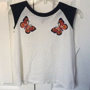 Forever 21 Butterfly Graphic Muscle Tee🦋